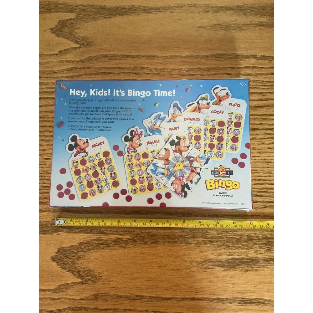 Vintage Disney Mickey Mouse Bingo Game Milton Bradley 1992 Factory Sealed 4327